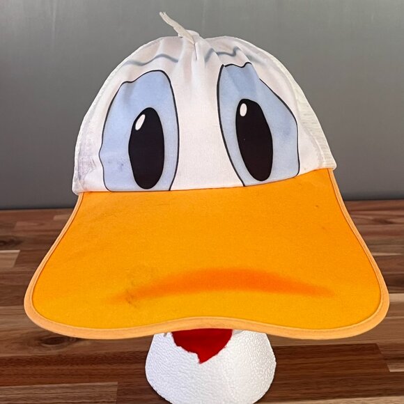 Vtg Disney Character Fashions Donald Duck Trucker Hat Child Sz Snapback Longbill - Picture 3 of 9